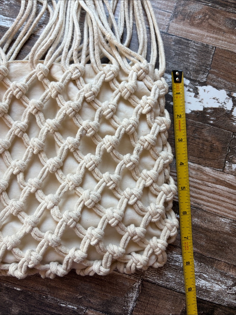 Forever 21 Cream Macramé Knot Bag - Picture 3 of 11